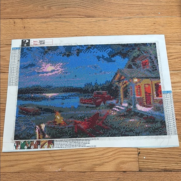 Other - sunset campfire diamond painting